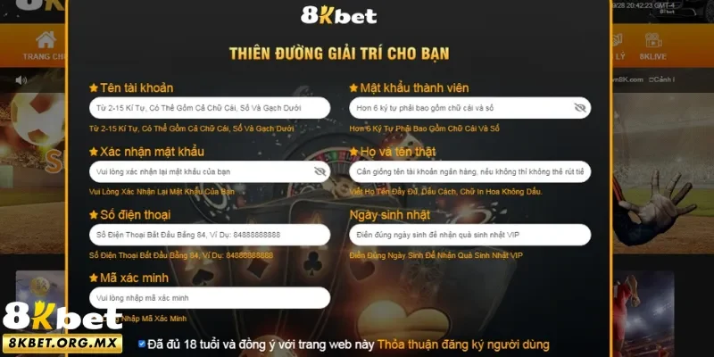 Biểu mẫu cho game thủ muốn gia nhập