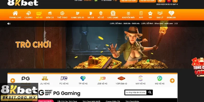 Sảnh game nổ hũ tại 8Kbet