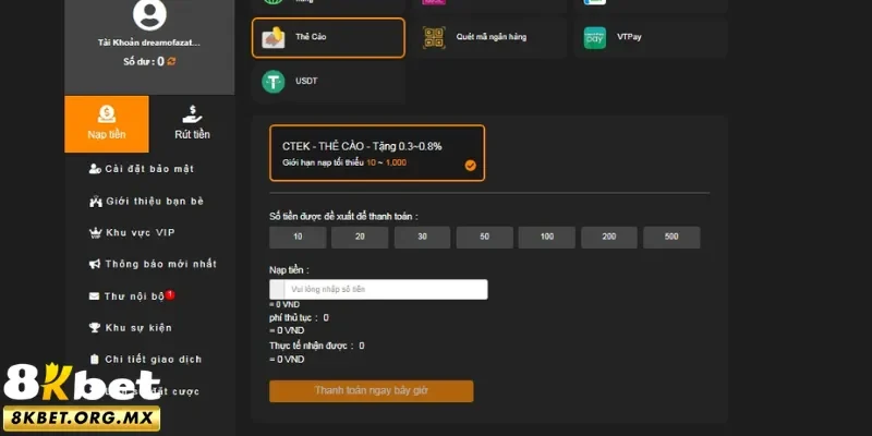 Thẻ cào cũng được nhiều game thủ lựa chọn